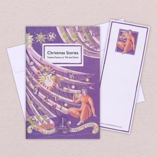 View ‘Christmas Stories: Twelve Poems to Tell and Share’ group shot Group image of the Christmas Stories: Twelve Poems to Tell and Share poetry pamphlet on a decorative background