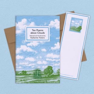 View ‘Ten Poems about Clouds’ group shot Group image of the Ten Poems about Clouds poetry pamphlet on a decorative background
