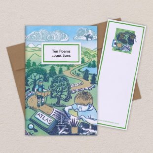 View ‘Ten Poems about Sons’ group shot Group image of the Ten Poems about Sons poetry pamphlet on a decorative background
