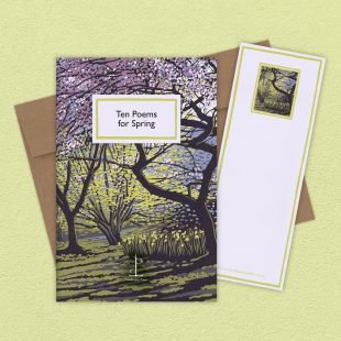 View ‘Ten Poems for Spring’ group shot Group image of the Ten Poems for Spring poetry pamphlet on a decorative background