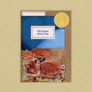 View ‘Ten Poems about Cats’ pack shot Pack image of the Ten Poems about Cats poetry pamphlet on a decorative background