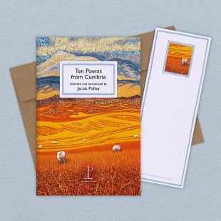 View ‘Ten Poems from Cumbria’ group shot Group image of the Ten Poems from Cumbria poetry pamphlet on a decorative background